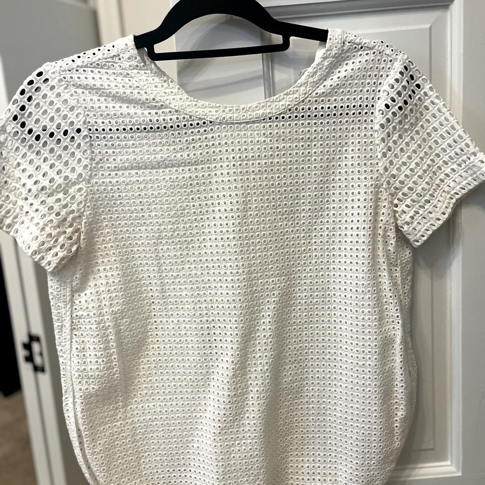 Michael Kors short sleeve eyelet shirt - size xs